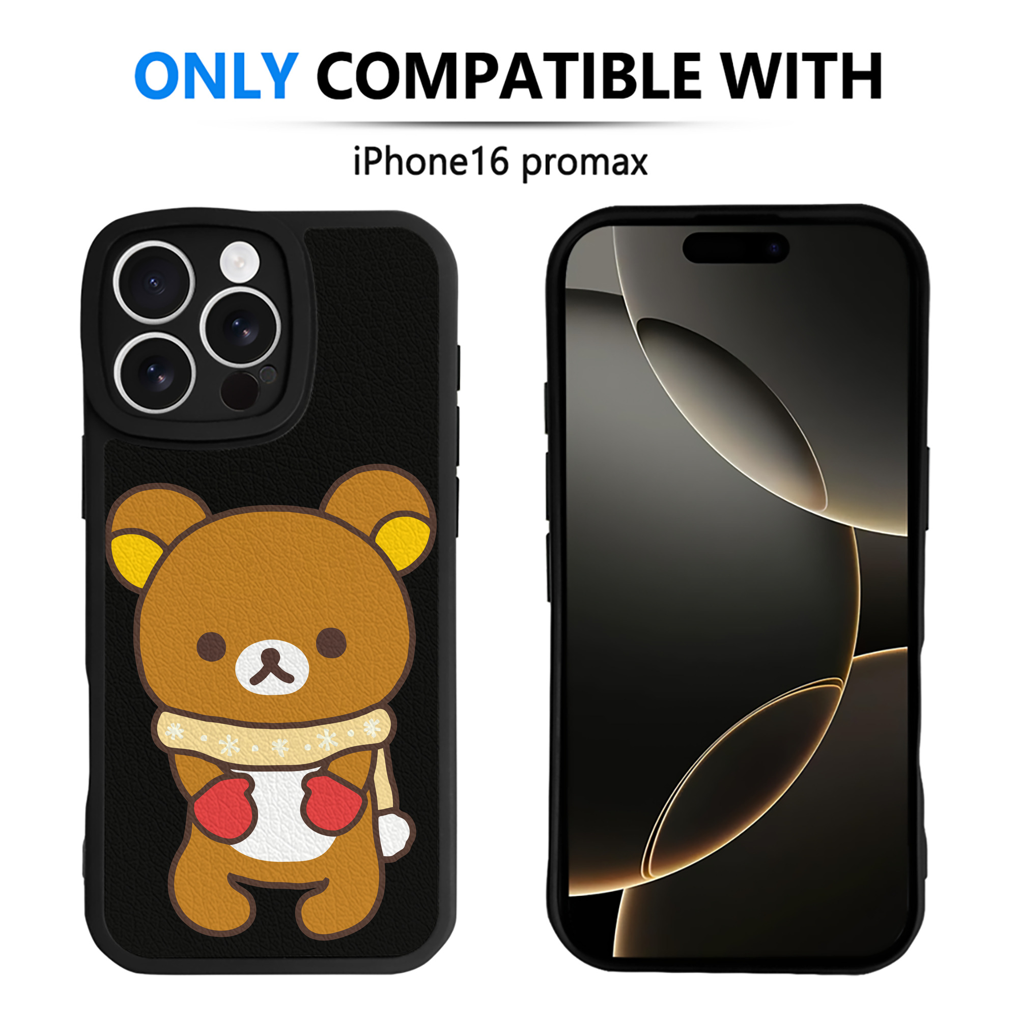 （画像用） リラックマ リラックマ キイロイトリ Rilakkuma Korilakkuma Kiiroitori 【iPhone 16シリーズ対応】シリコンスマホケース（レザー調） 材質：シリコン